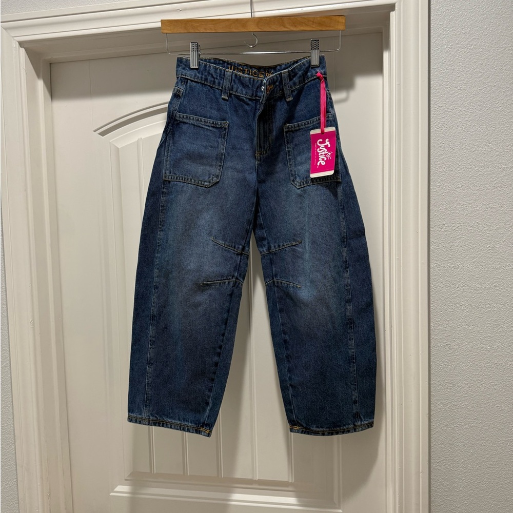Justice Barrel Jean in Classic Blue